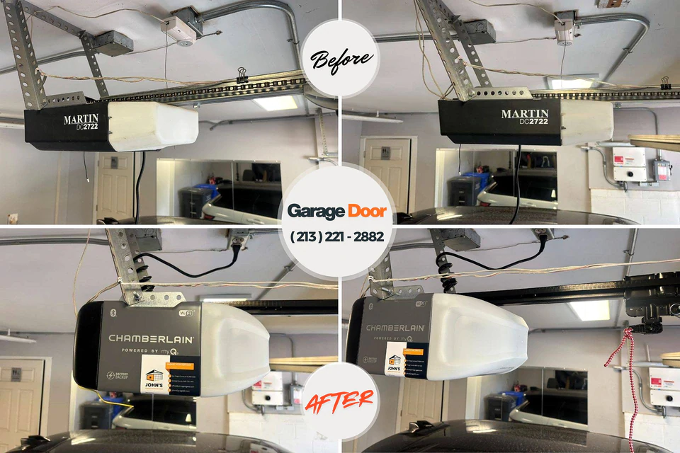 Before and after: garage door repair Mason Neck, VA